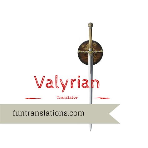 high valyrian translator pdf.